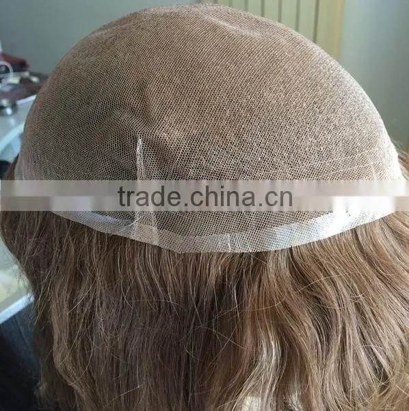 Indian Remy Human Hair Toupee / Wig for Men Hair Toupee Adhesives