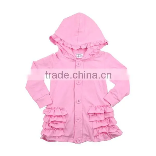 2016 Kids Clothing Light Blue Denim Cotton Jacket Children Winter Jacket Baby Jacket With Ruffles Girls Clothes Kids Jackets photo-4