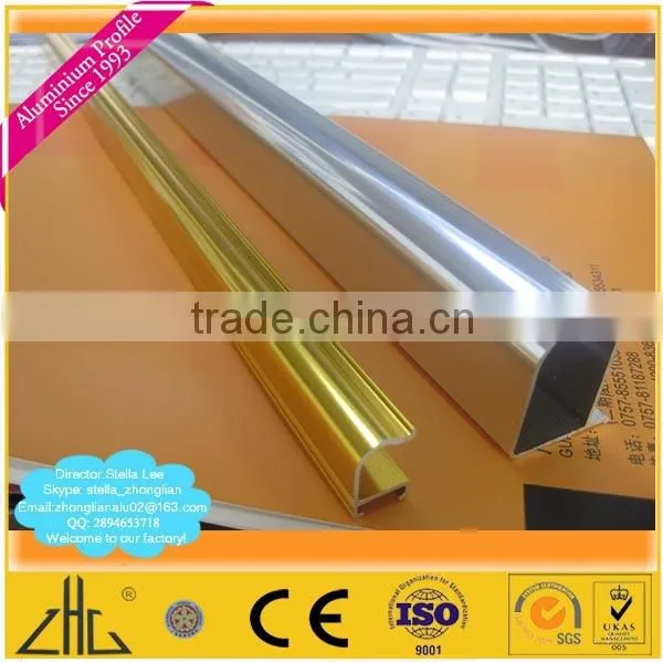 Wow!! 6463 Polishing Mirror Finish Balcony Balustrade Glazing Aluminium Profiles, Satin Anodized Aluminium Profiles for Curtain photo-4