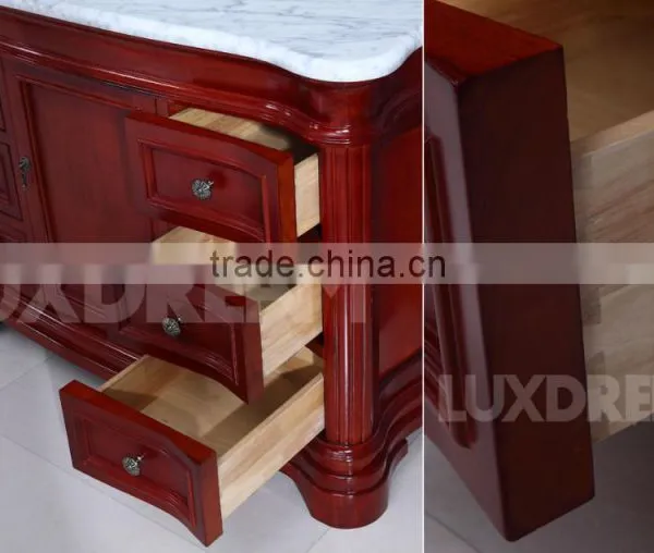 60" Classic Free Standing Bathroom Vanity Wooden Stain Finish photo-2