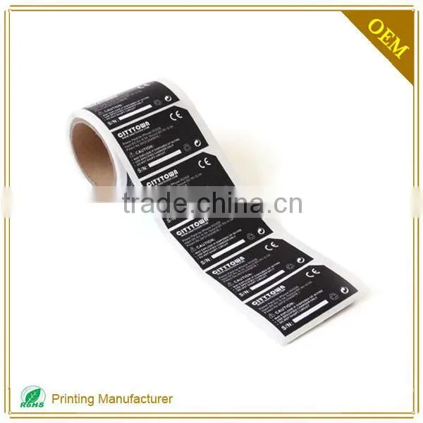 China Supplier Custom Self Adhesive Waterproof Battery Labels Stickers photo-6
