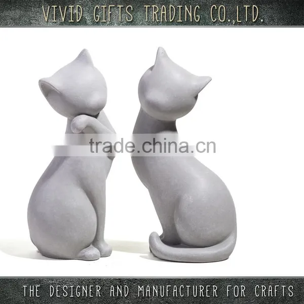 Ceramic Cute Cat Sitting Home Decoration