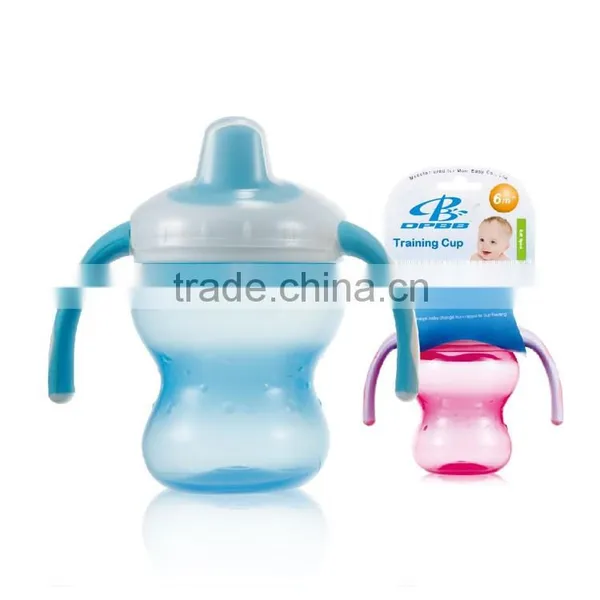 Fashion Design pp Baby Feeding Training Sippy Cup Silicone Nipple With Handle Easy to Grip photo-2