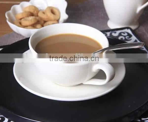 China Wholesale Bulk Ceramic Tea Cup and Saucer Set Modern Cafe Porcelain Cappuccino Coffee Cup and Saucer Set With Custom Logo photo-2