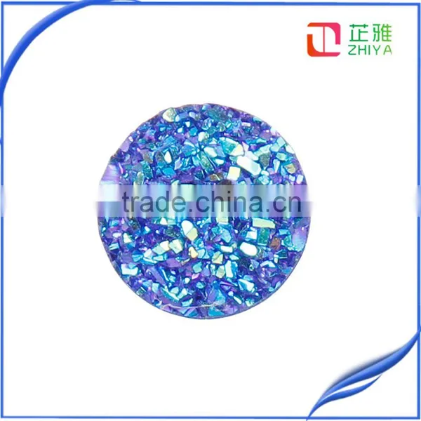 Druzy Stone Fancy Round Cabochon ,High Quality Coated Drusy in Round Shape photo-4