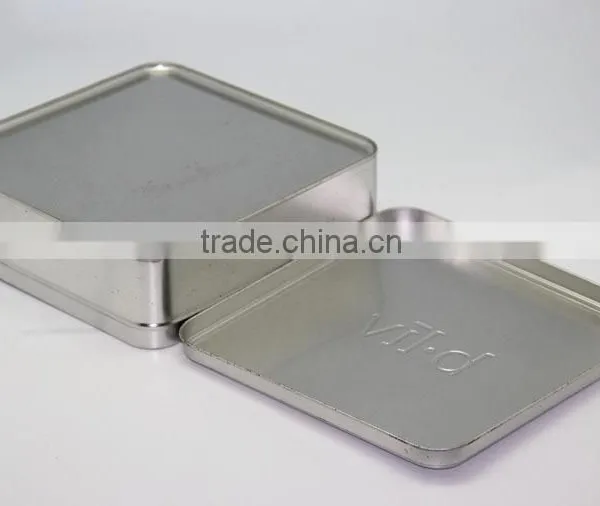 Empty Silver Customized Printing Square Tin Cans photo-3