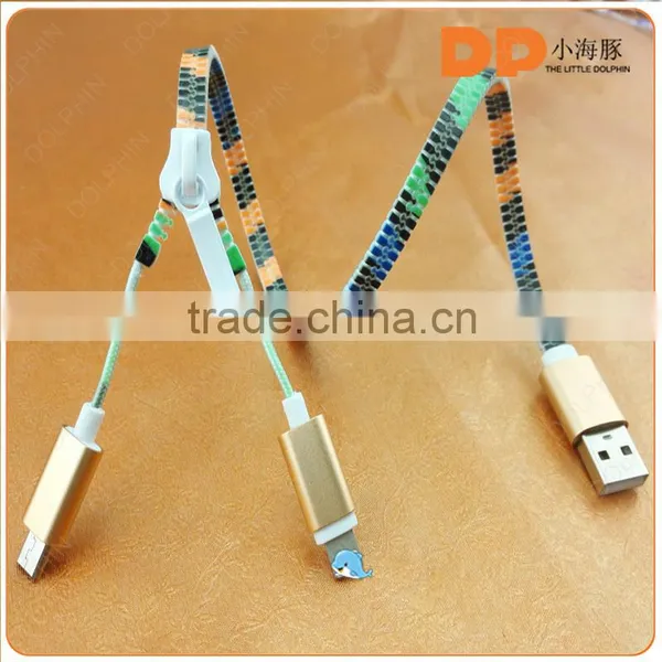 Wholesale 2 in 1 Usb Cable Magnetic Usb Charging Cable Zipper Usb Cable photo-2