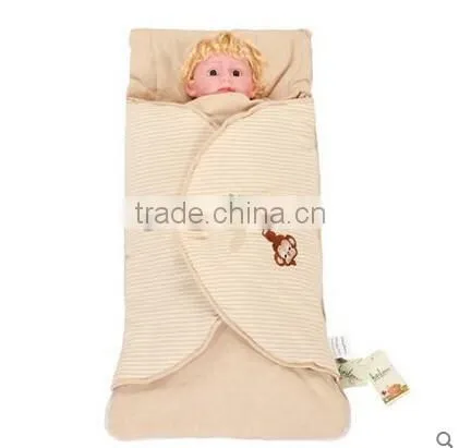 Embrodiery Newborn Infant Baby Cuddle Blanket Quilted Baby Sleeping Bag