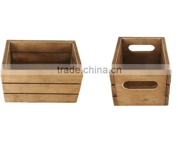 Wood Storage Box Home With Handle Hole Nature Color Decoration Mini Size Collection Box on the Desk Wood Box for Sales Gifts