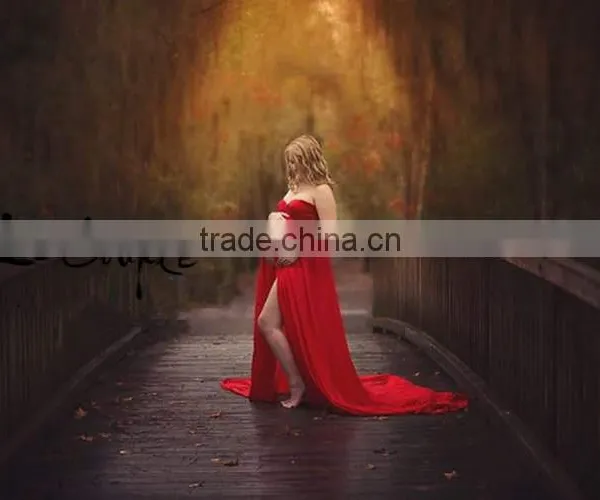 Fancy Photography Maternity Dress Pregnant Clothes Maxi Chiffon Dress photo-2