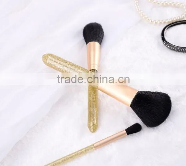 3pcs Kabuki Glitter Makeup Brush Set,synthetic Makeup Brush Set Professional photo-4