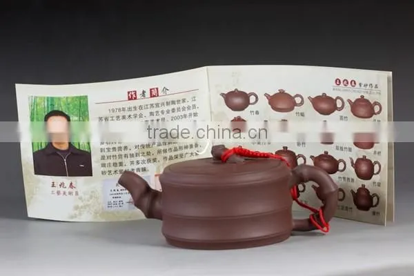 Bian Zhu Hu Bamboo Shape Yixing Purple Clay Teapot photo-6