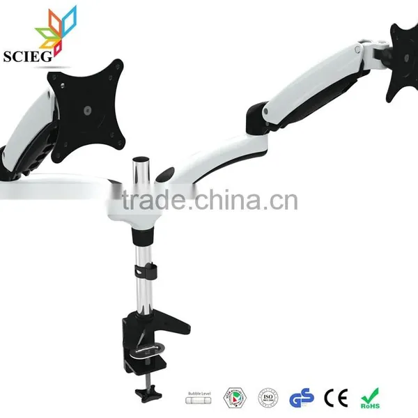 Aluminum Mechanical Spring LCD Dual Monitor Mount photo-2
