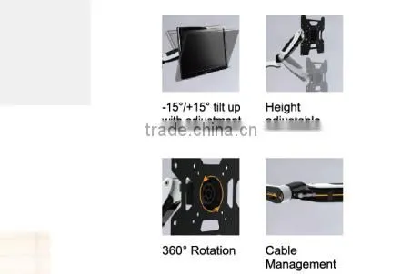 Dual Flexible Stand Alone Lcd Monitor Vesa Desk Mount Monitor Stand photo-4