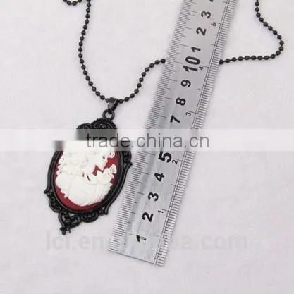 Fashion Jewelry Necklace Steampunk Necklace Skeleton Silhouette Cameo Pendant 2015 New Party Dress Made in China Yiwu photo-5