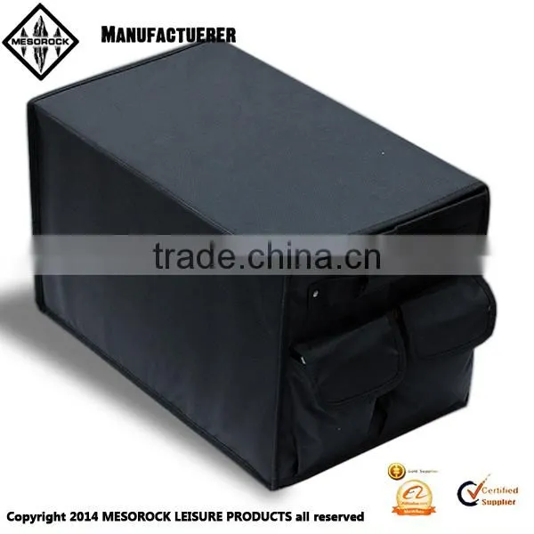 Heavy Duty Design Collapsible and Folding Backseat Organizer Black Folding Trunk Organizer photo-3
