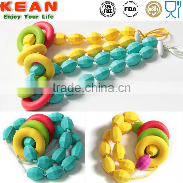 Champagne 10 Pcs per Color Colors for You Choice Necklaces Silicone Bead Teething photo-3