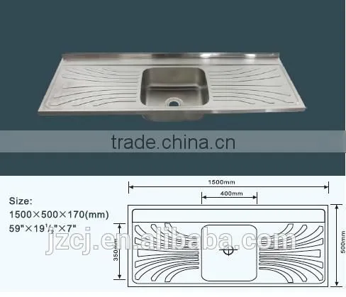 JZ-335 120x50 Export Iraq New Items Stainless Steel Kitchen Sink photo-3