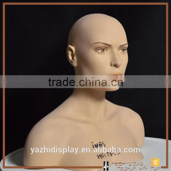 Fashion Store Window Display Fiberglass Female Mannequin Head on Sale photo-3