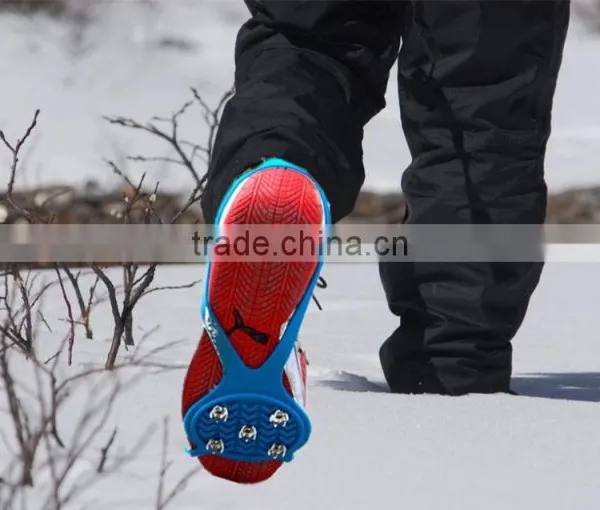 Calabash Shape 5 Teeth Antiskid Shoe Covers,Winter Safety Silicone Crampons photo-6