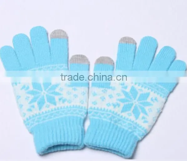 New Octagonal Flower Touch Sensor Gloves Winter Warm Touch Sensing Gloves photo-5