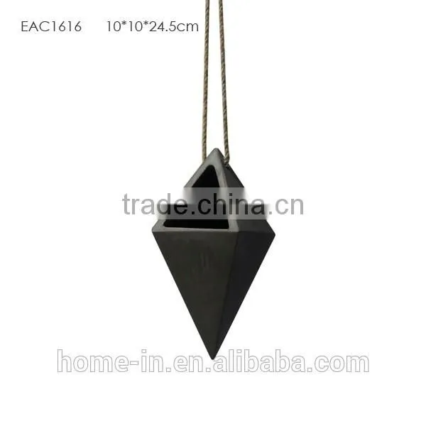 Home Decorative Custom Hanging Concrete Plant Pot Cement Flower Pot photo-4