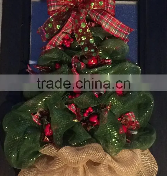 Deco Mesh Christmas Tree Wreath photo-4