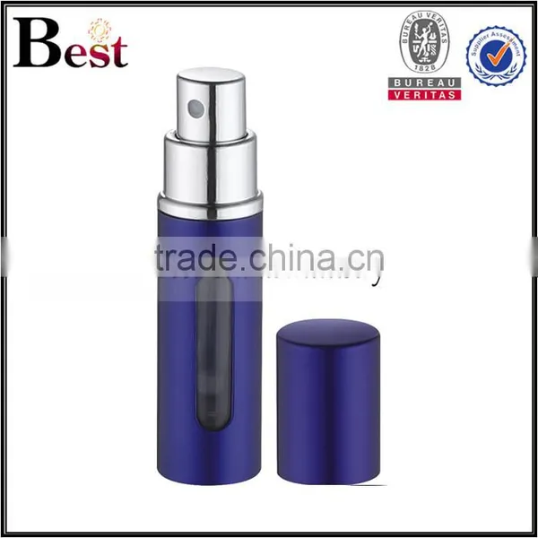 Wholesale Cosmetic 5ml Aluminum Screen Printing Luxury Perfume Bottle Small Porket Spray Blue Bottle Perfume Best Selling photo-4