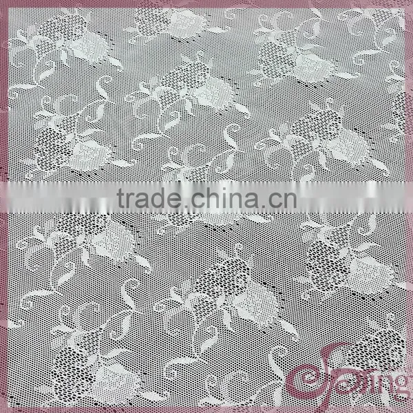White All Over Flower Decorative Stretch Tricot Fabric Lace Wholesale photo-2