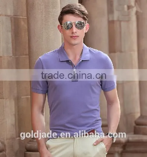 2016 New Design Turndown Collar Anti-UV Quick Dry Shirt Plain Color Man Polo T-shirt photo-5