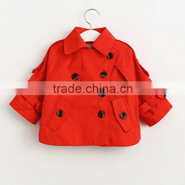 Fall 2016 Childrens Korean Fashion Clothing Long-sleeve Cotton Trench Coat photo-2