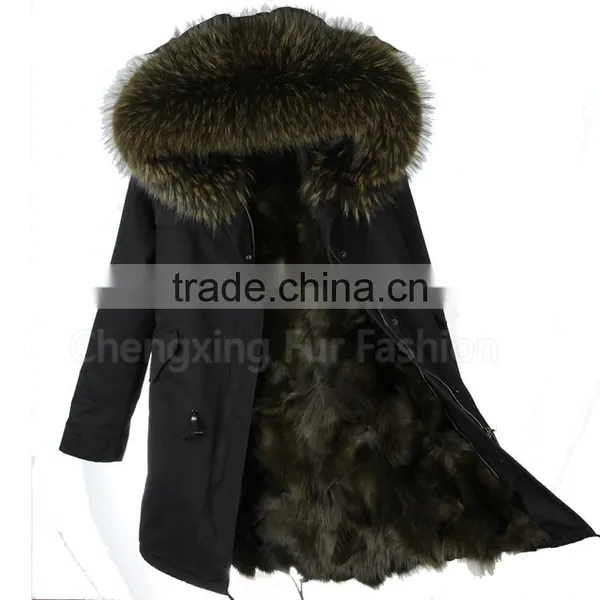 CX-G-P-12 Hot Selling Parka Coat Genuine Fox FUR Coat Women photo-4