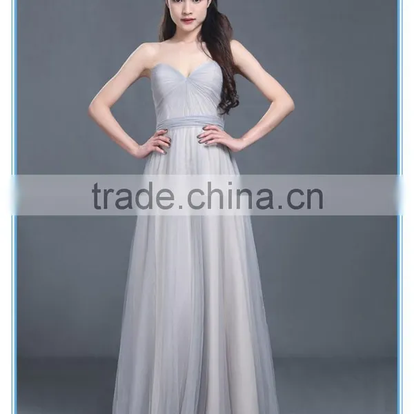 Latest Design Grace Woman Pleats Tulle Evening Dresses for Bridesmaids Dresses photo-5