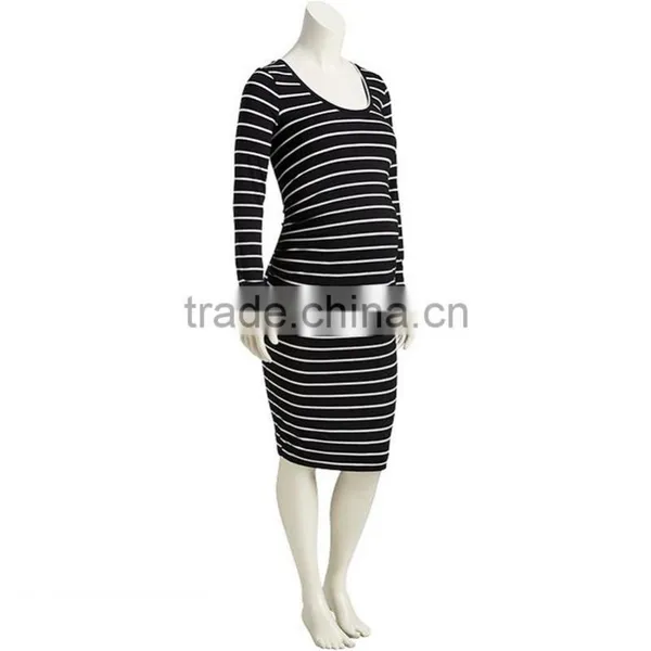 OEM Cheap Long Sleeve Bodycon Maternity Dress Western Maternity Dresses photo-2