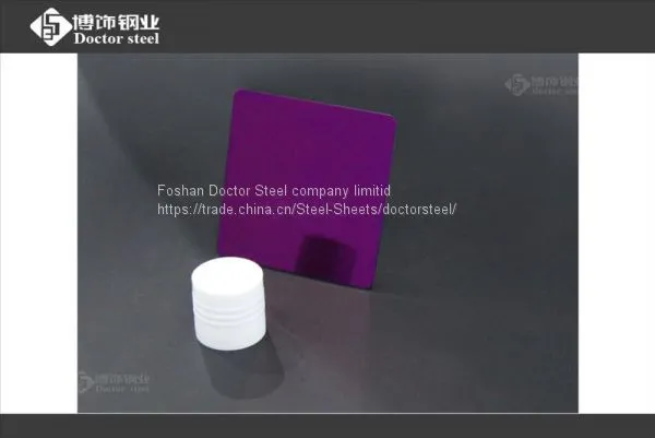 304 8k Surface Purple Decorative Stainless Steel Plate,color Decorative Stainless Steel Sheet photo-3