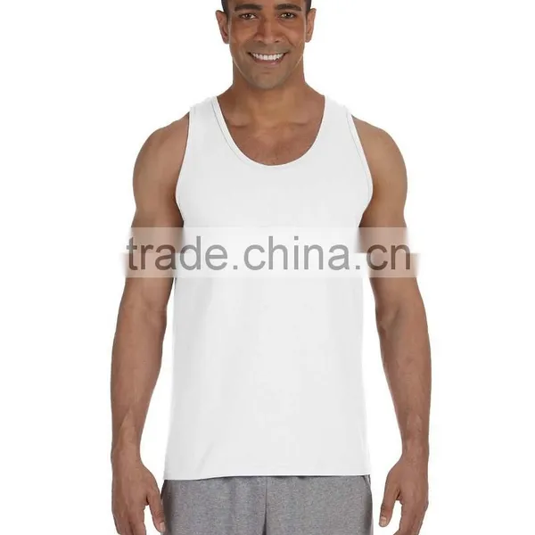 Wholesale Plain White Sport Fitness Custom Tank Top photo-3
