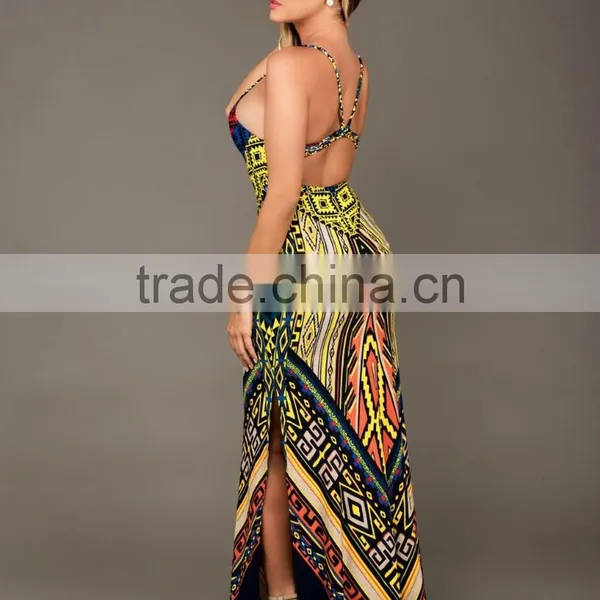 Walson 2017 Fashion Boho Dress Bodycon Printed Dress Beach Women Dress photo-4