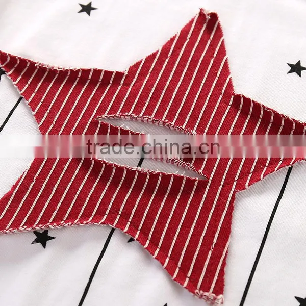 Wholesale Quality 100% Cotton Baby Boy Clothing Sets Tshirt and Shorts 2pcs Set photo-3