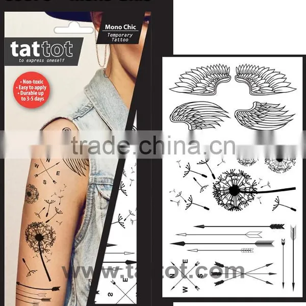 Mono Adult Temporary Tattoo Body Tattoos Black Color Tattoo