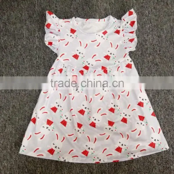 2017 Kids Clothing Spring and Summer Cute Dresses for Baby Girl Dresses Easter Bunny Toddler Dresses photo-2