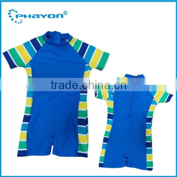 < OEM Service>Kids Conservative One-piece Rash Guard Surfing With Short Sleeves photo-2