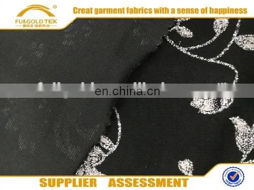 New Design Printing Crinkle FDY Fabric With Small Flower Foil photo-2