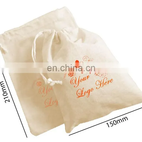 Customized Calico Bags Drawstring Calico Pouch Bag Wholesale Promotional Muslin Calico Bag Free Sample photo-2