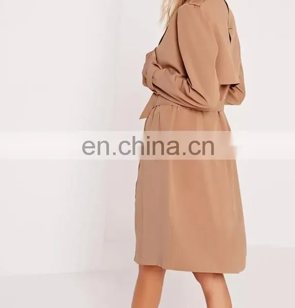Custom Design Camel Wool Coats Ladies Long Coats Latast Pant Coat Design photo-3