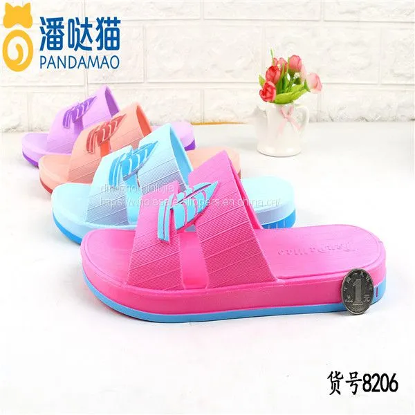 Shower Sandals Pvc Plastic Slippers For Ladies Non-slip Pvc Sandals photo-2