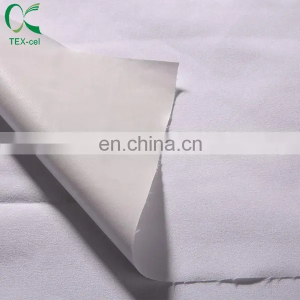 100% Polyester 80gsm Plain Microfiber Pongee Fabric Waterproof PUL Fabric Laminated With TPU photo-3