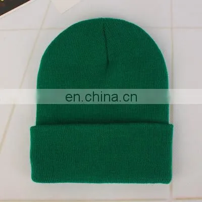 Customize Wholesale Multicolor Hooded Hat Solid Color Knitted Unisex Woolen Caps photo-4