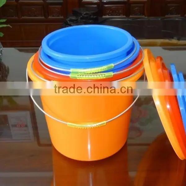 3L Round Plastic Bucket With Lid, Steel Handle, Plastic Barrel and Pail photo-2