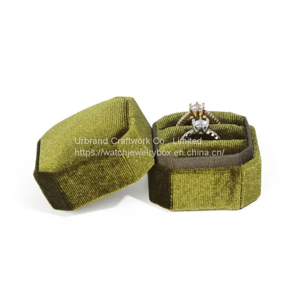 Custom Logo Square Flannel Ring Boxes Wedding Proposal Jewelry Ring Box photo-3