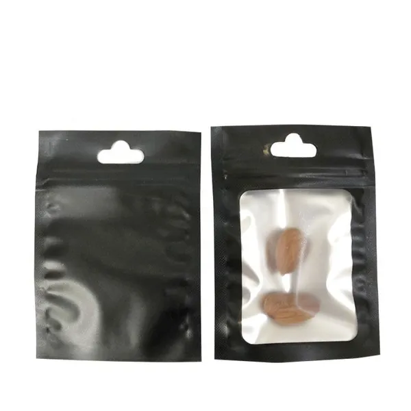Custom Printed Matt Finished Mylar Aluminum Foil Bag / Clear Plastic Frosted Zip Lock Packaging Bags With Logo Printing photo-5
